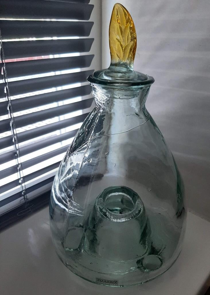 Vintage wespenvanger (of vaas) geblazen glas, merk Pizarro, Antiek en Kunst, Ophalen