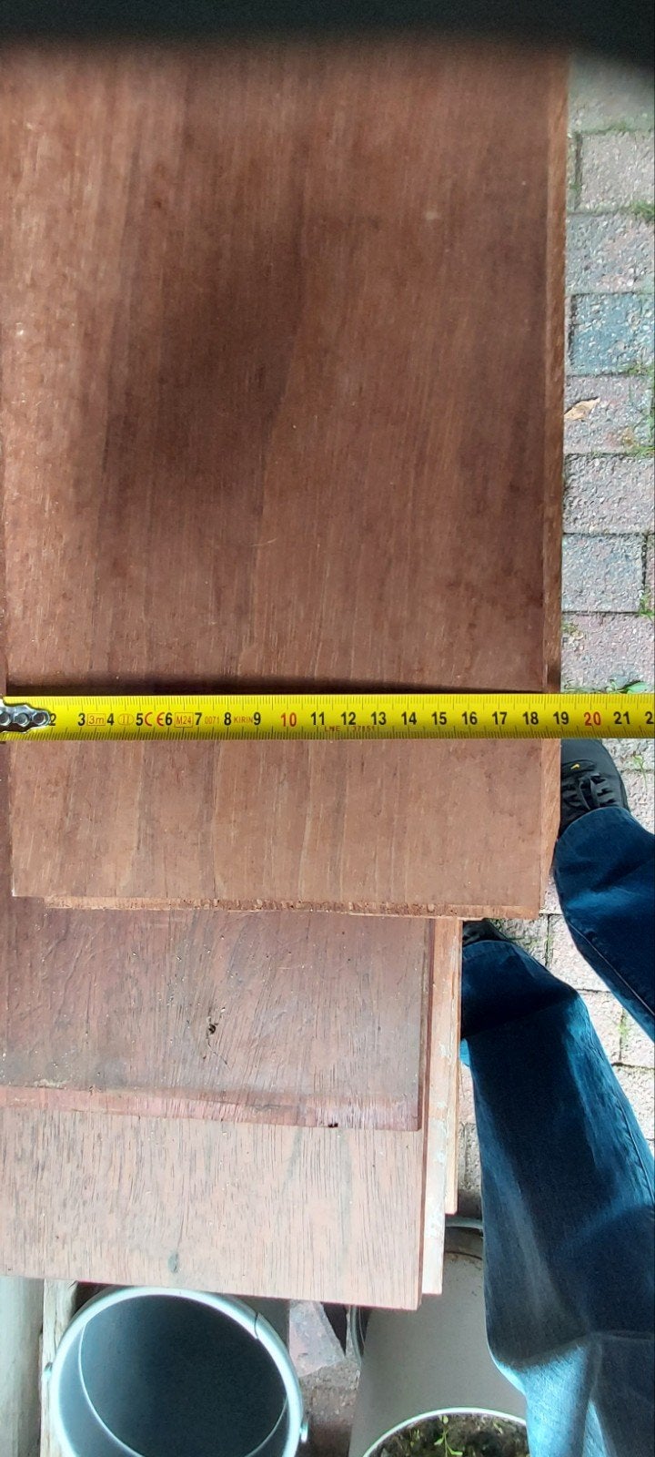 Merbau Parketdelen - ca. 50m², 20cm breed, 2cm dik, Ophalen of Verzenden