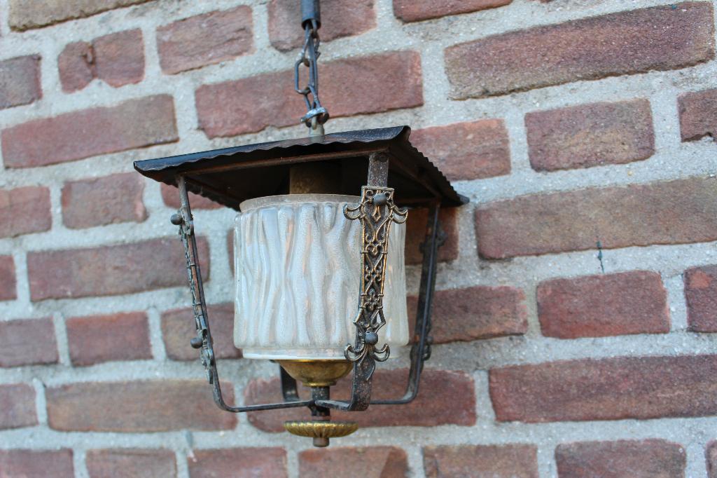 hanglamp -  jaren 60 lamp - Lamp hal, Antiek en Kunst, Antiek | Lampen, Ophalen