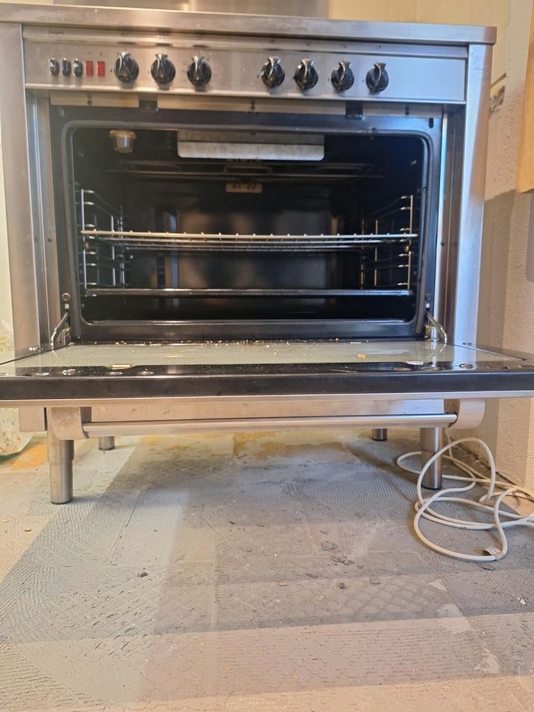 Pelgrim 6-pits gasfornuis met oven - 90cm breed, Witgoed en Apparatuur, Fornuizen, Gebruikt, Vrijstaand, Gas, 5 kookzones of meer