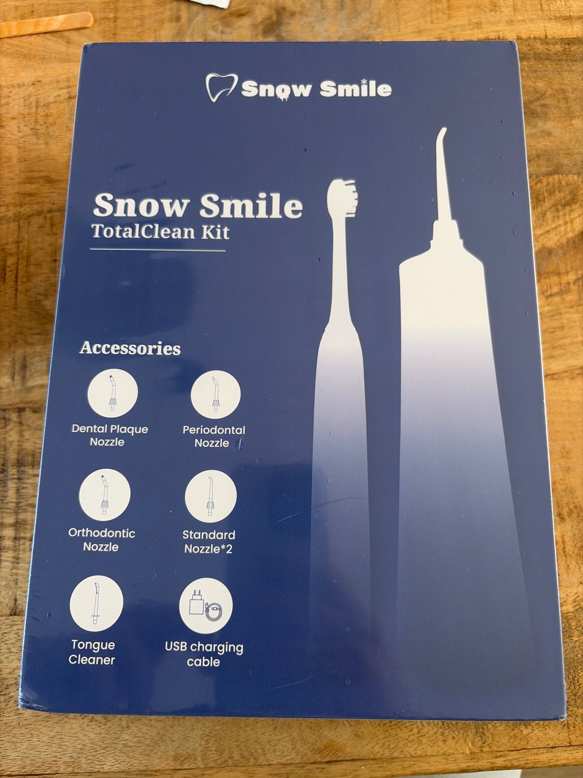 Snow Smile TotalClean Kit - Elektrische tandenborstel & flos, Ophalen, Nieuw, Mondverzorging