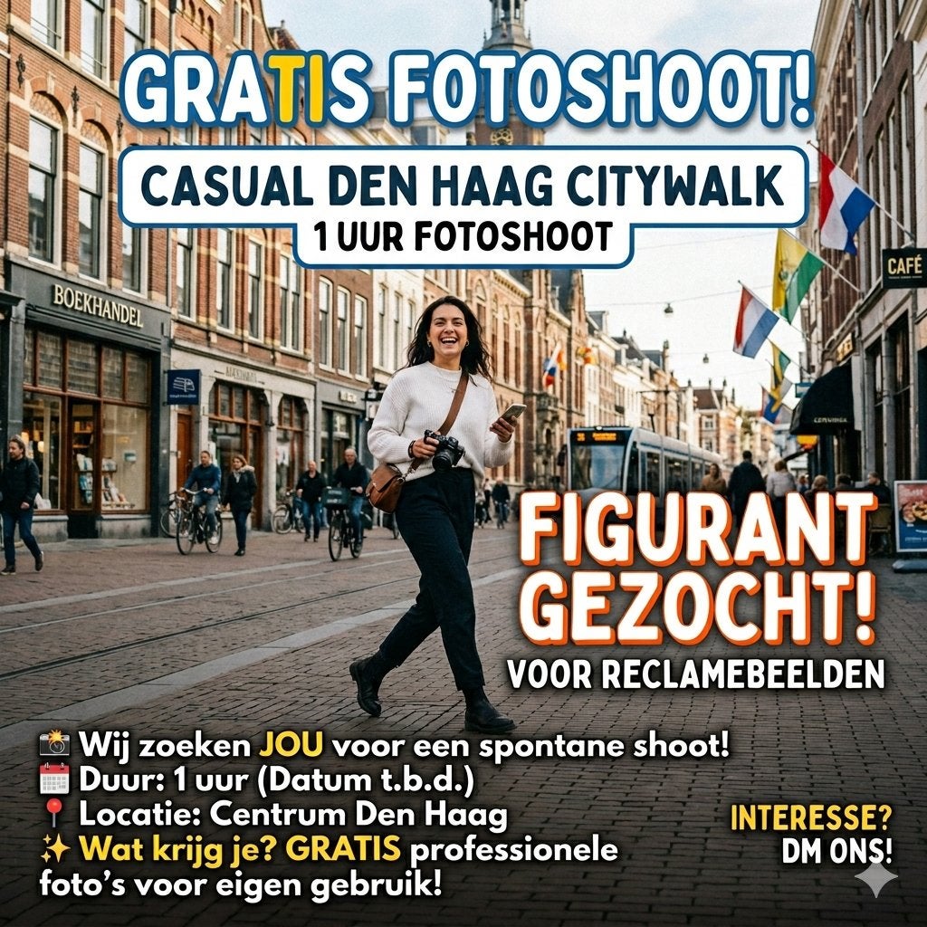 Figurant gezocht fotoshoot + bewerking, Ophalen, 70 tot 80 mm, Overige typen