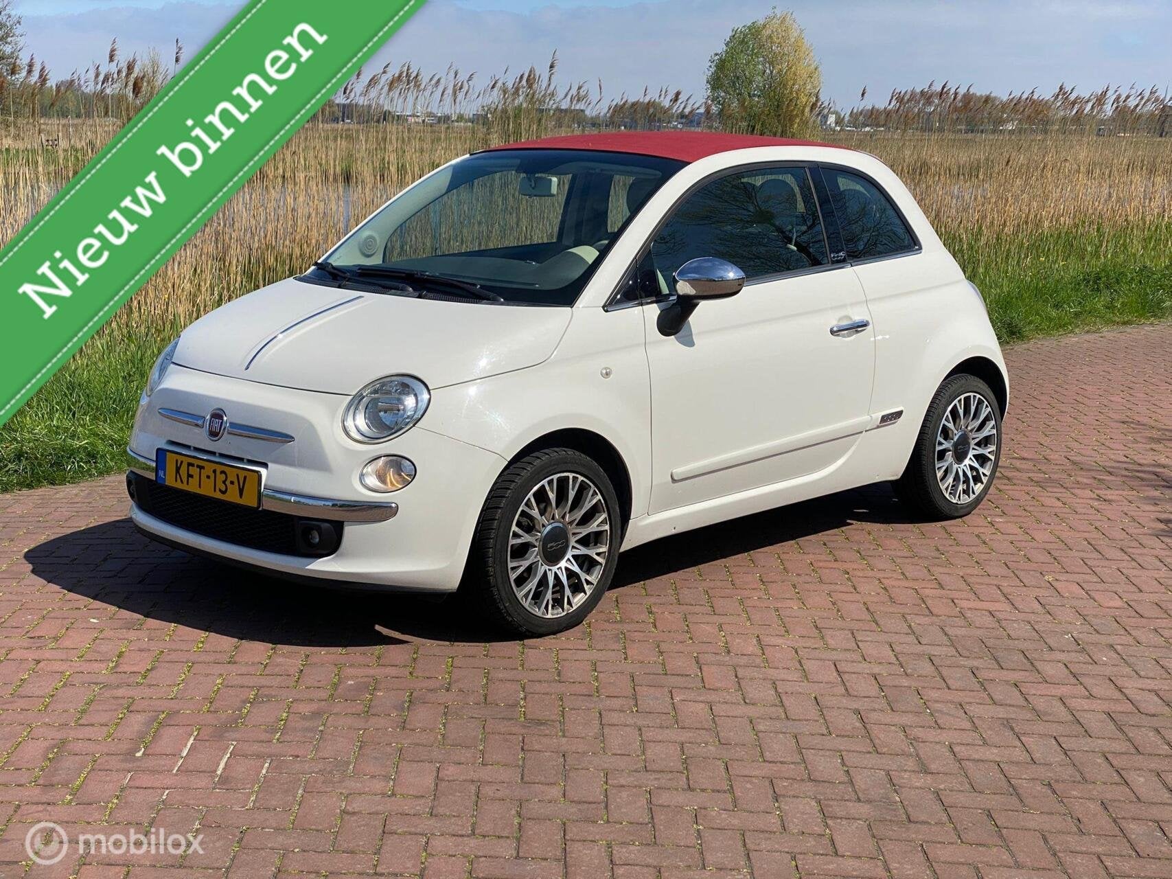 Fiat 500C 1.2 Lounge Cabrio 5-'13 Rijklaar !, Euro 5, Gebruikt, 4 cilinders, Handgeschakeld