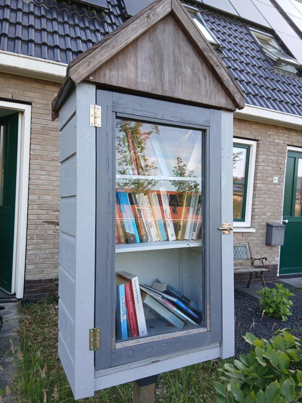Prachtige Mini Bieb/boekenkast - Perfect voor de Buurt, Ophalen, Met plank(en), Minder dan 50 cm, Gebruikt