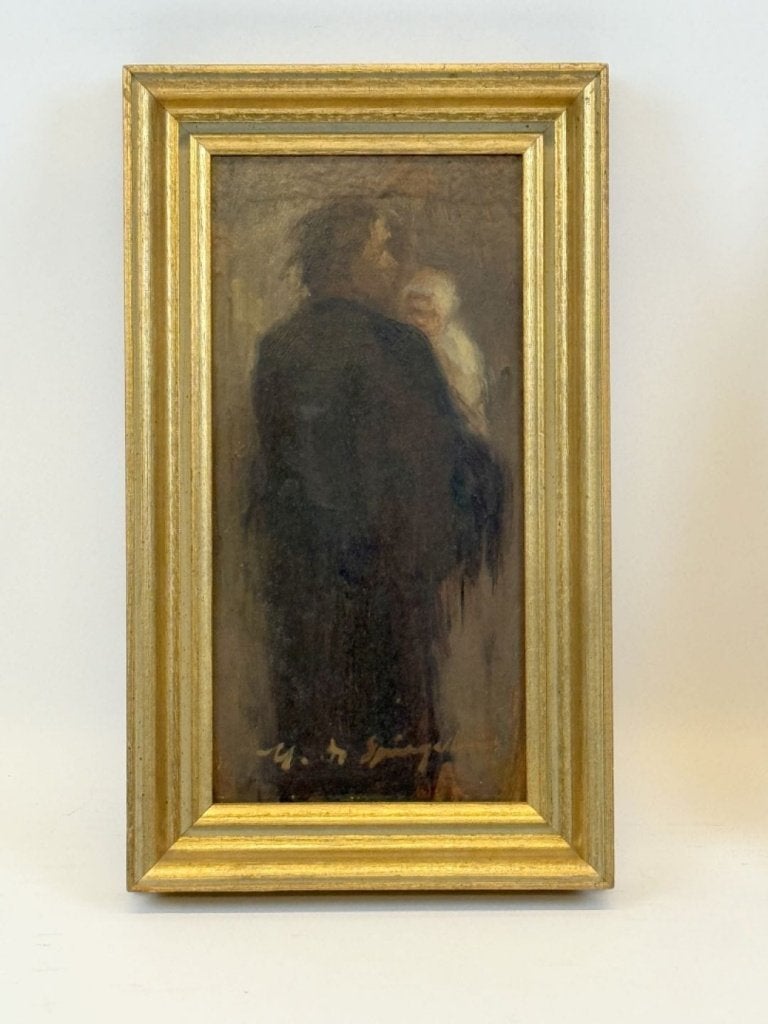 Schilderij van De Spiegeleire M., Antiek en Kunst, Kunst | Schilderijen | Klassiek, Paneel, Portret of Personen, Ophalen of Verzenden