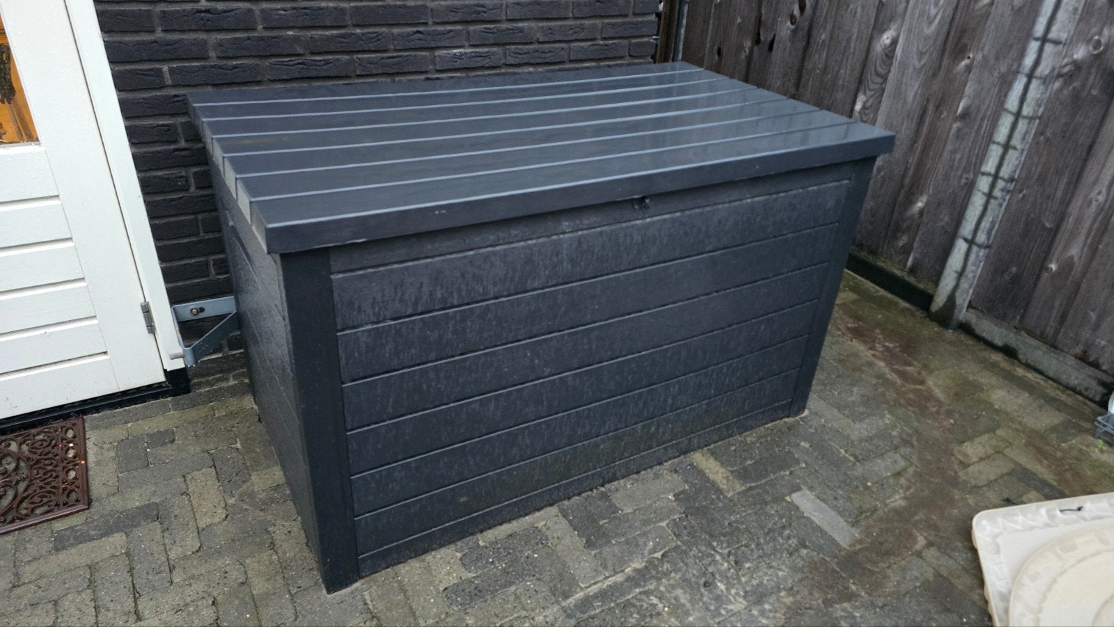 Keter Ontario Opbergbox - 870L - Grafiet - kussenbox, Ophalen, Gebruikt