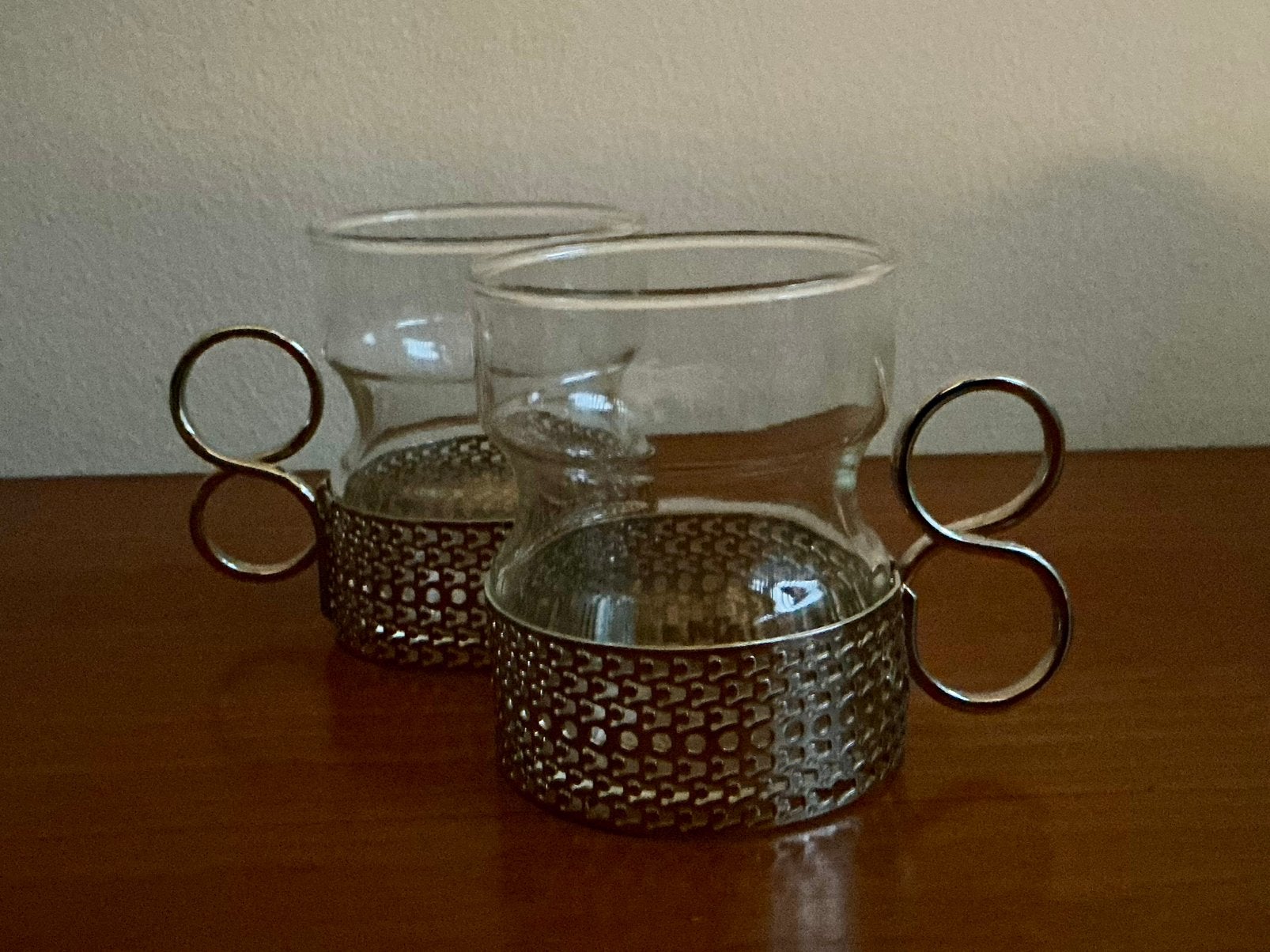Set v. 2 Tsaikka theeglazen Timo Sarpaneva Iittala 1957, Ophalen of Verzenden
