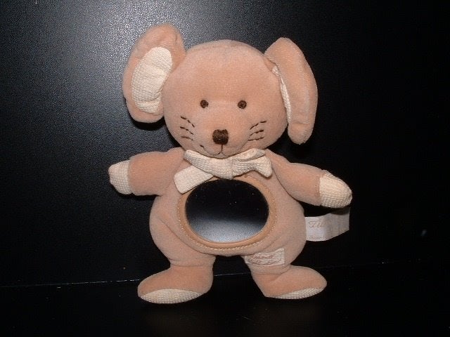 TIAMO MUIS VELOURS BEIGE MET WITTE WAFELTJESSTOF STRIKJE, Verzenden, Nieuw, Overige typen