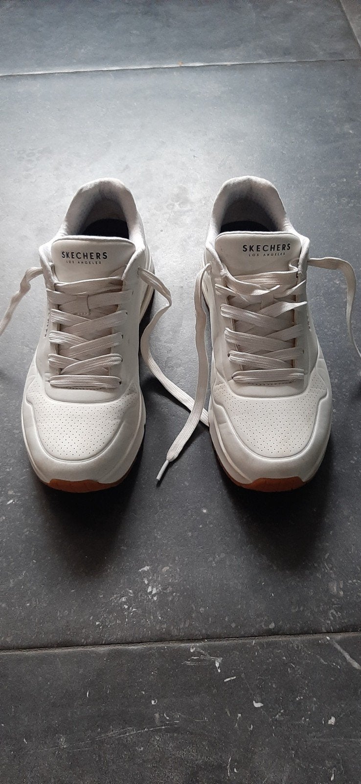 Skechers heren sneakers maat 43 wit, Ophalen, Wit, Sneakers of Gympen, Skechers