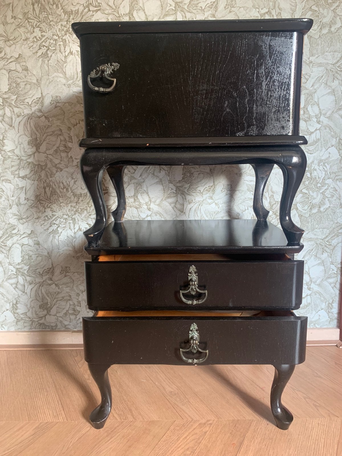 Vintage set nachtkastjes, Huis en Inrichting, Slaapkamer | Nachtkastjes, Ophalen, Gebruikt, 45 tot 65 cm, Minder dan 55 cm