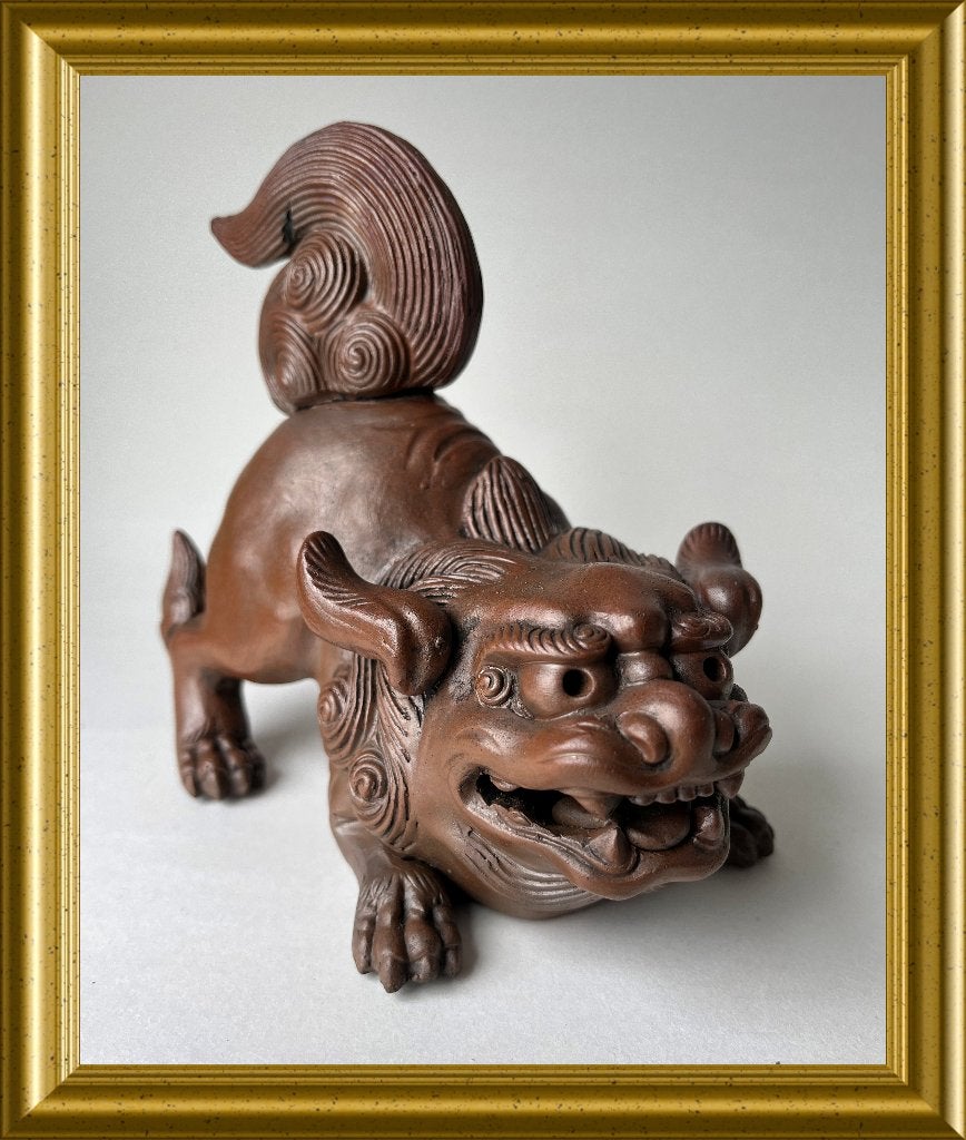 Japanse bizen keramiek shishi, komainu, Antiek en Kunst, Antiek | Keramiek en Aardewerk, Ophalen of Verzenden