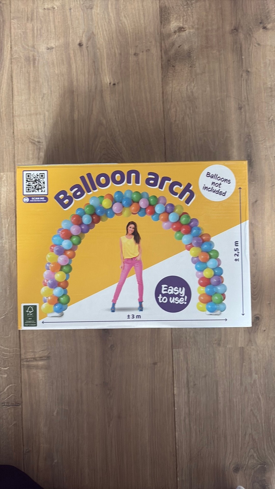 Balloon arch, Ophalen, Nieuw