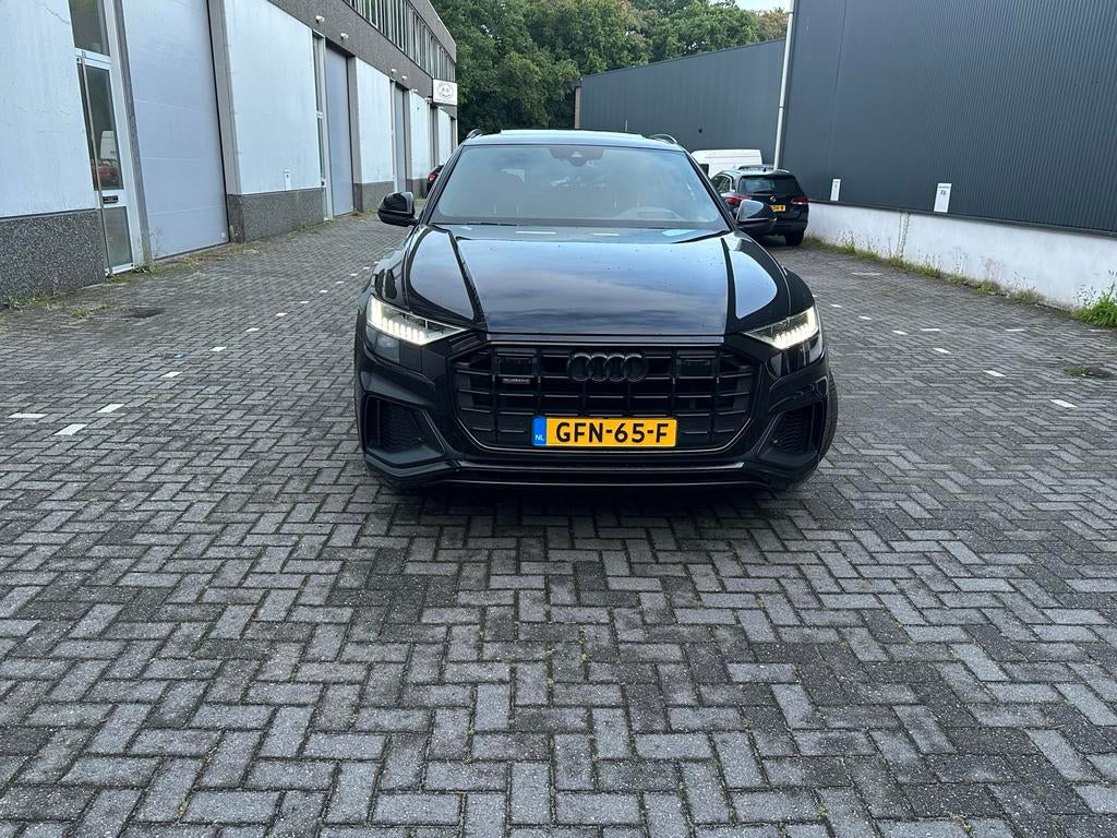 Audi Q8 50 TDI Quattro 286PK 2019 Zwart S-line panorama, Auto's, Audi, Automaat, Q8, Zwart, 286 pk