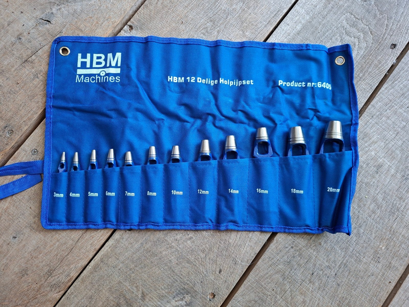 HBM 12-delige Holpijpset - 3mm t/m 20mm, Doe-het-zelf en Verbouw, Gereedschap | Handgereedschap, Ophalen