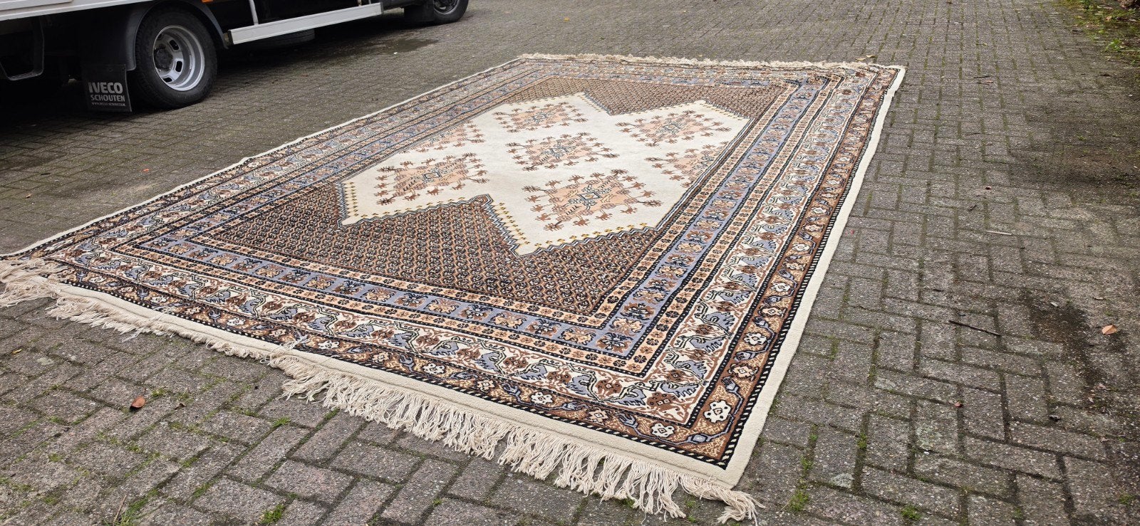 Prachtig mega groot XXL handgeknoopt iraans Perzisch tapijt, Perzisch, 200 cm of meer, Ophalen of Verzenden, Zo goed als nieuw