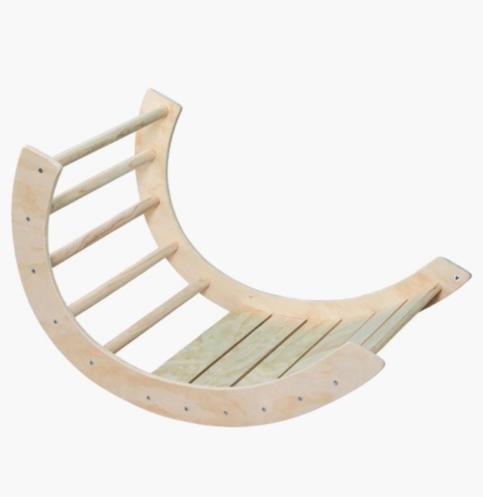 Houten Klimboog met Kussen - Montessori Speelgym, Ophalen, Zo goed als nieuw, Overige typen