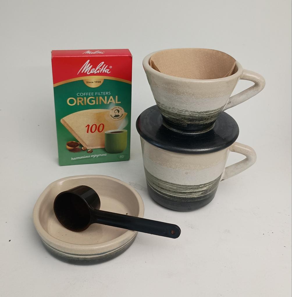 Koffiekop met filter (keramiek), Ophalen of Verzenden