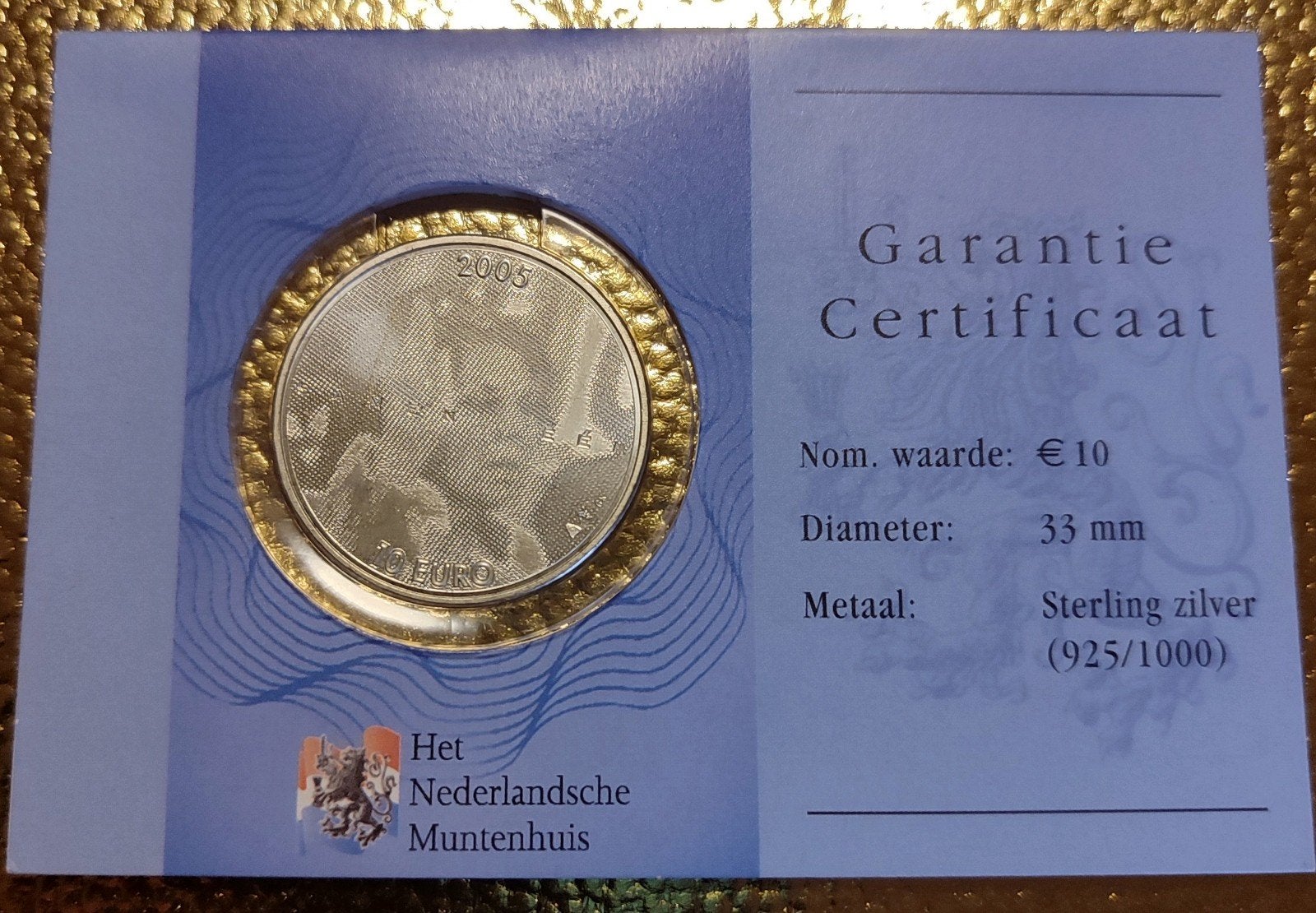 Nederland 10 euro 2003 Beatrix 925/1000 zilver HNM COINCARD, Setje, Koningin Beatrix, Zilver, Euro's