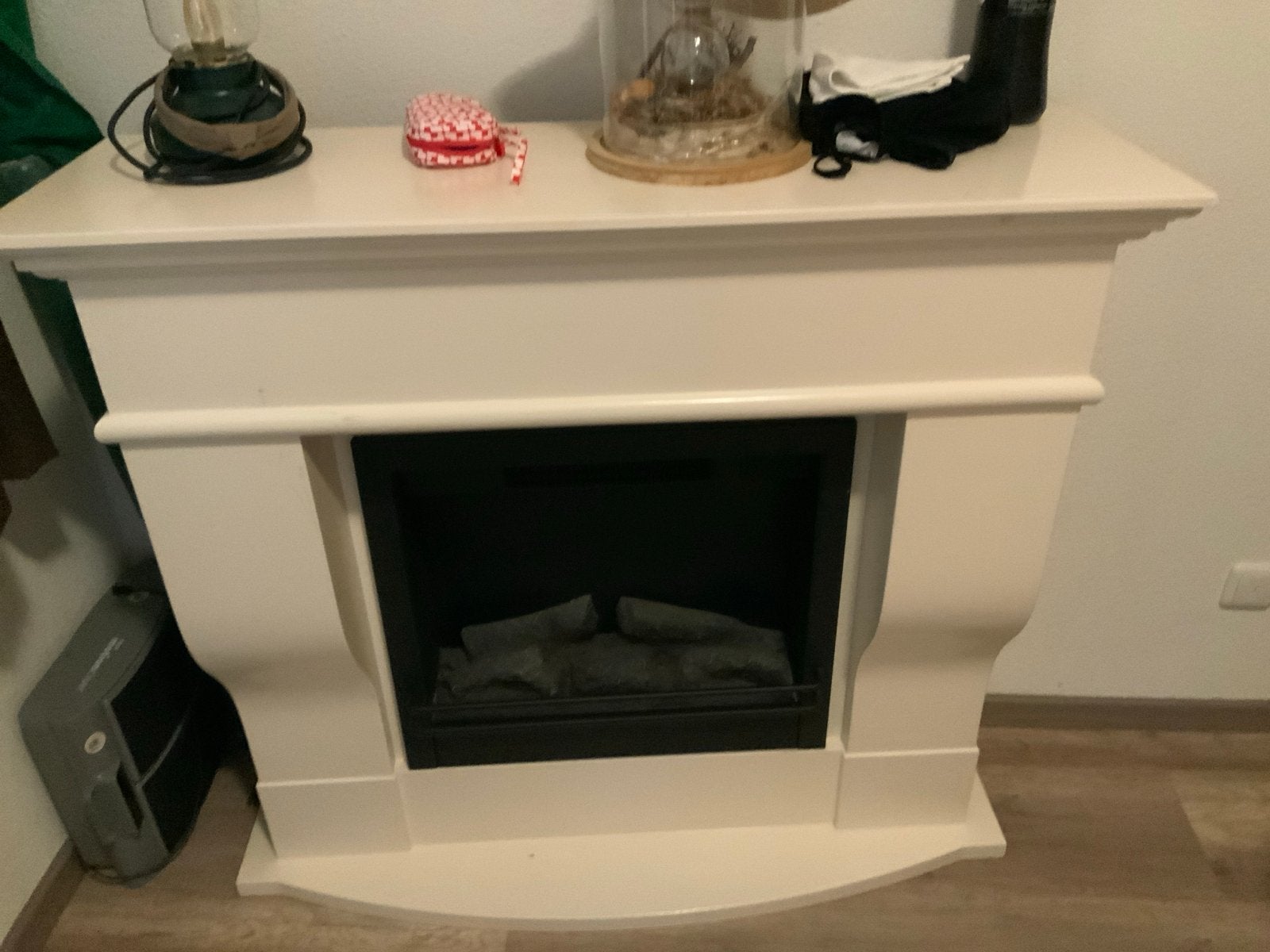 Sfeervolle elektrische haard met schouw, Ophalen, Gebruikt, Vrijstaande haard, Elektrische haard
