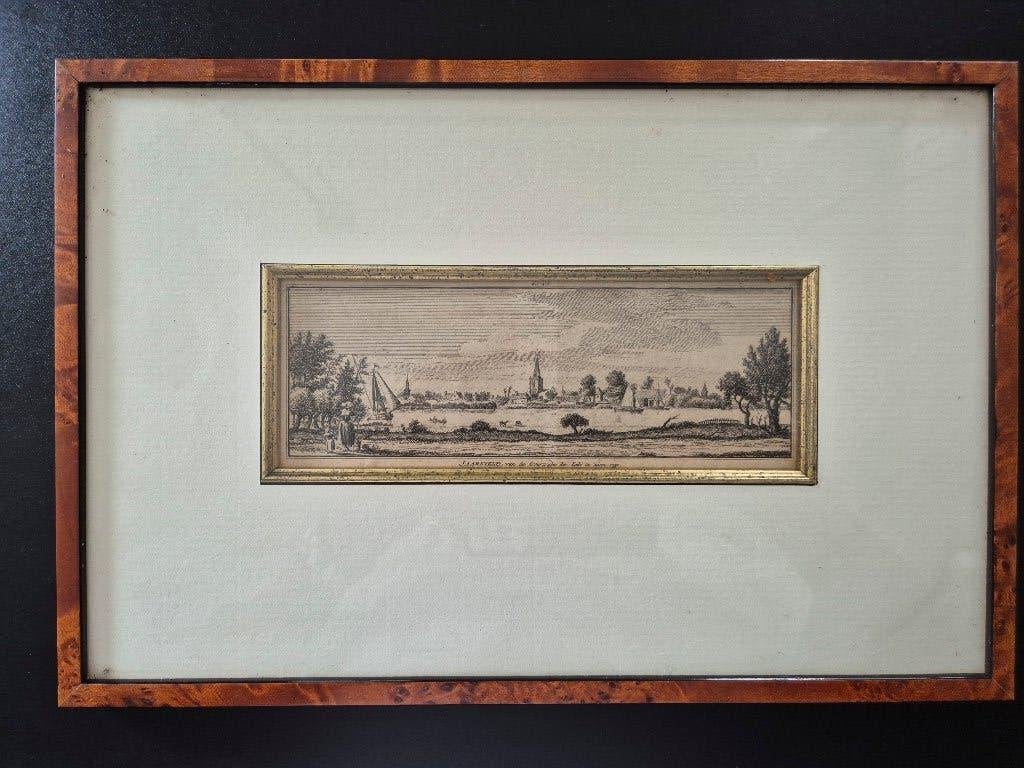 kopergravure Jaarsveld 1745 - 1774 (gemeente Lopik), Antiek en Kunst, Kunst | Etsen en Gravures, Ophalen of Verzenden, Gravure