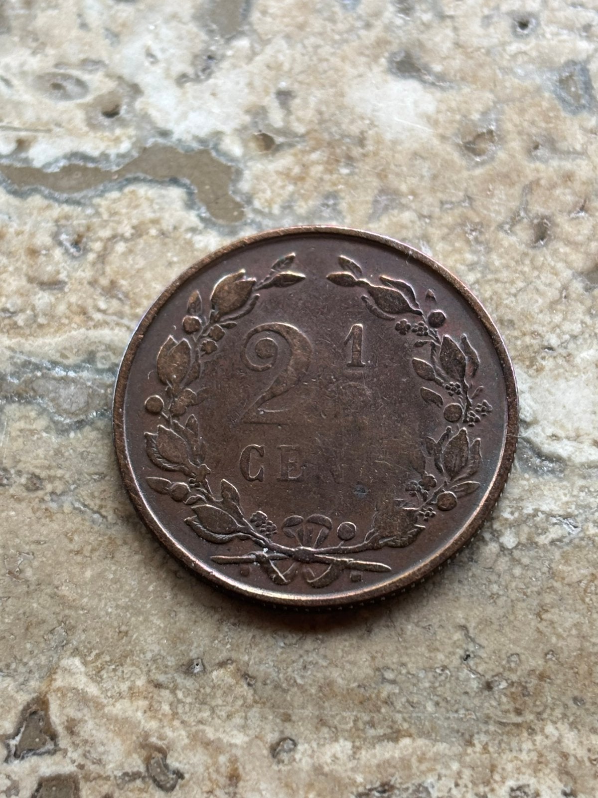 2 1/2 cent 1890 Wilhelmina, lastiger jaar, Ophalen of Verzenden, Koningin Wilhelmina, Losse munt