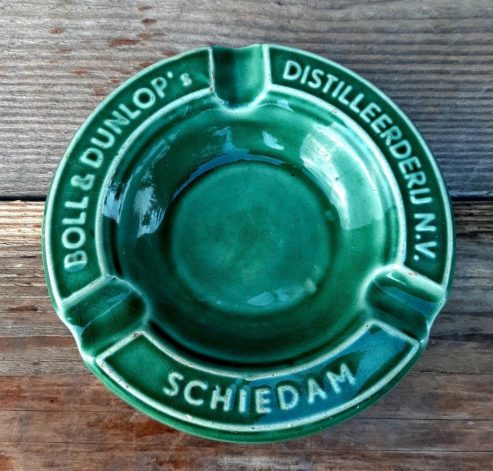 Boll & Dunlop's Distilleerderij - Vintage Asbak - (Schiedam), Ophalen of Verzenden, Zo goed als nieuw, Asbak