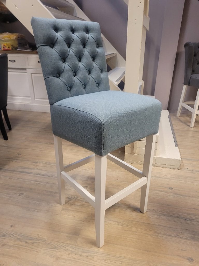 *OPRUIMING* 4 Barstoelen Gerard Blauw €936,- NU €749,- (16), 4 krukken, Ophalen of Verzenden, Nieuw, 60 tot 90 cm