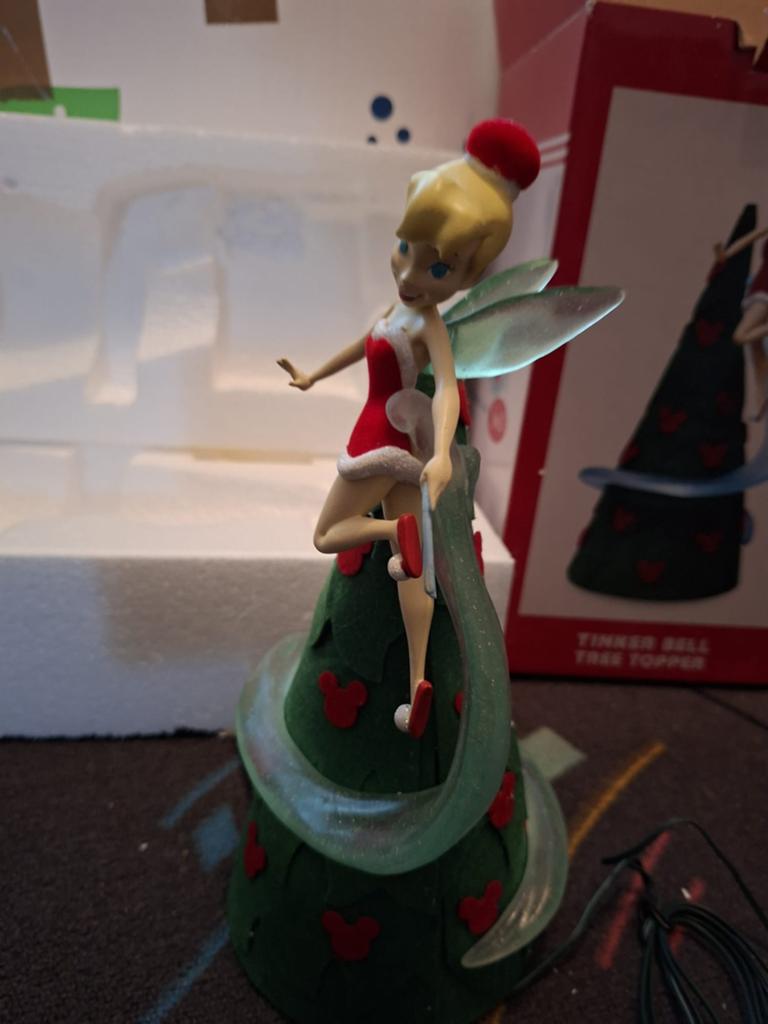 Disney Tinkerbell Kerstboom Topper - Zo goed als nieuw, Ophalen of Verzenden, Overige figuren, Zo goed als nieuw, Beeldje of Figuurtje