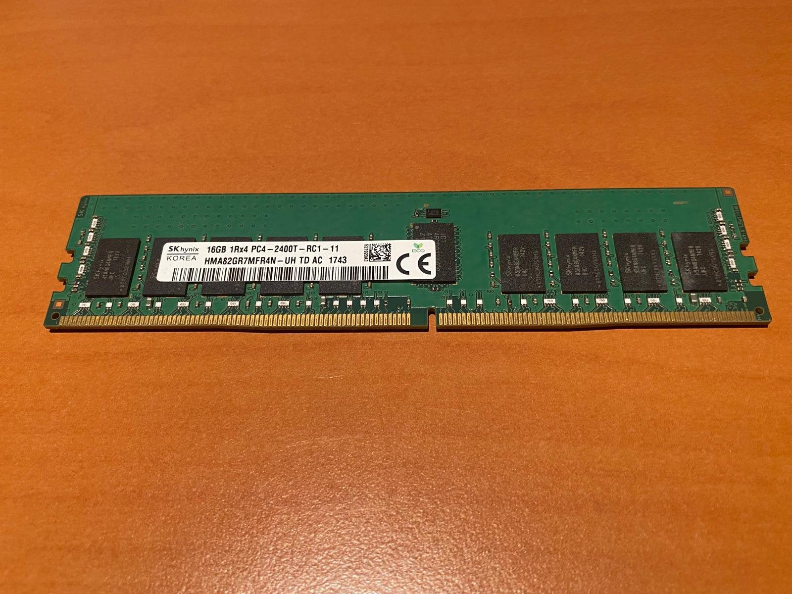 SKhynix Korea 16GB 1RX4 PC4-2400T-RC1-11 Server geheugen, Computers en Software, RAM geheugen, Server, DDR4, Ophalen of Verzenden