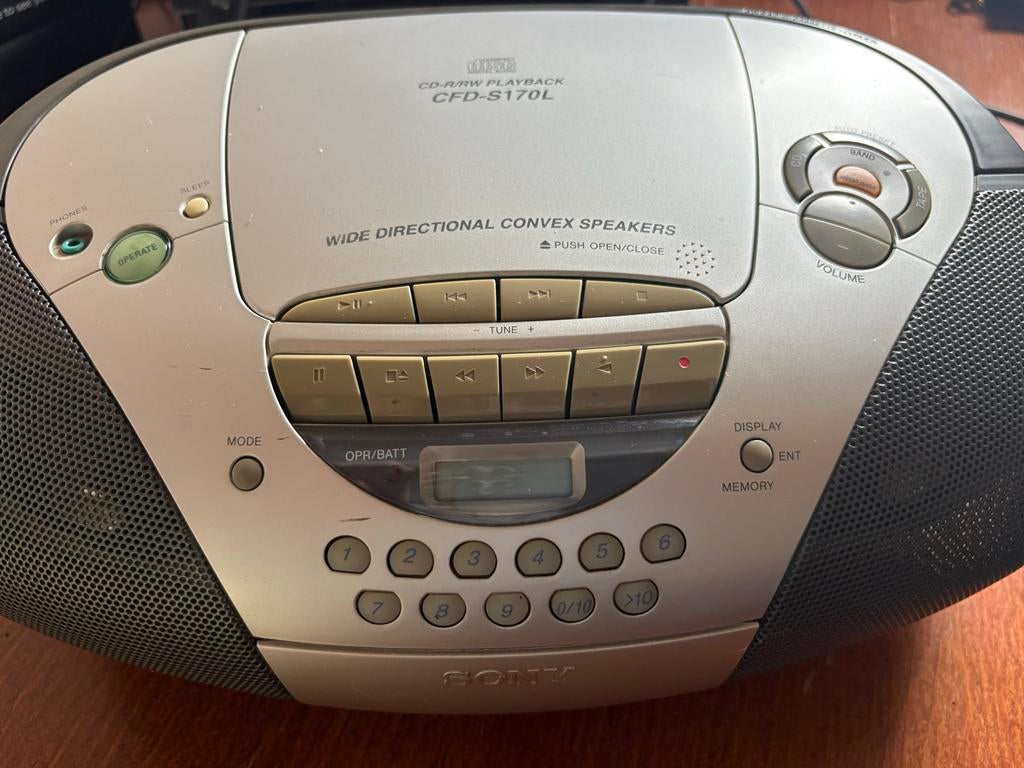Sony CFD-S170L CD/Radio/Cassette Boombox, Ophalen of Verzenden, Zo goed als nieuw