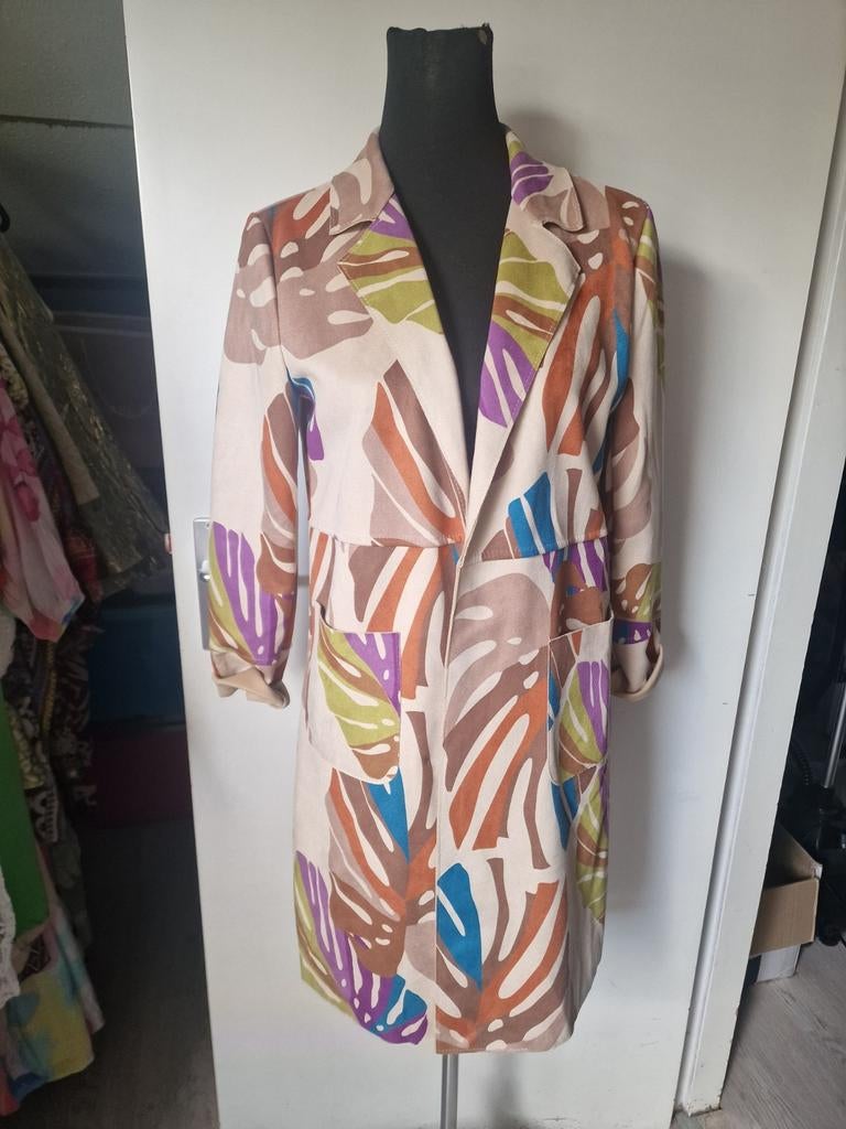 Blazer jasje suede look one size s/m, Kleding | Dames, Jasjes, Kostuums en Pakken, Ophalen of Verzenden, Zo goed als nieuw, Maat 38/40 (M)