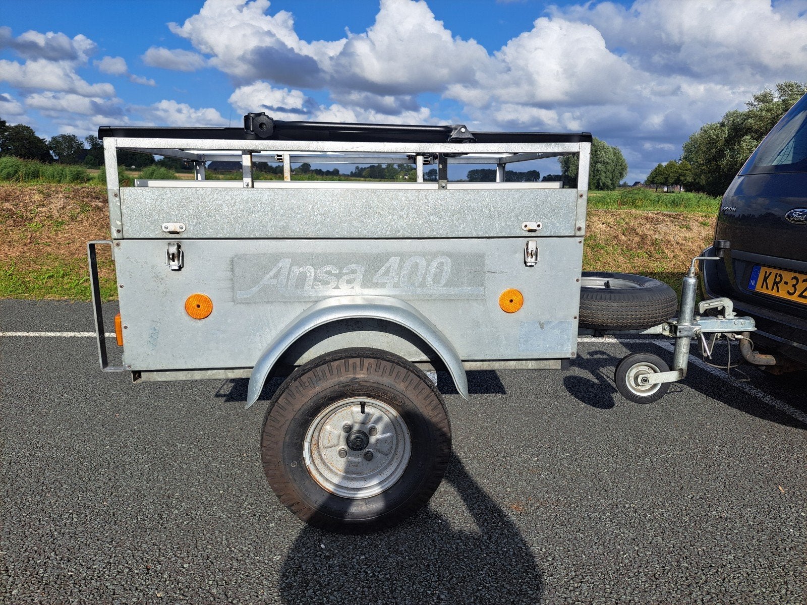 Degelijke gegalvaniseerde Anssems Ansa 400 bagagewagen, 100 liter of meer, Ophalen of Verzenden, Transportkar