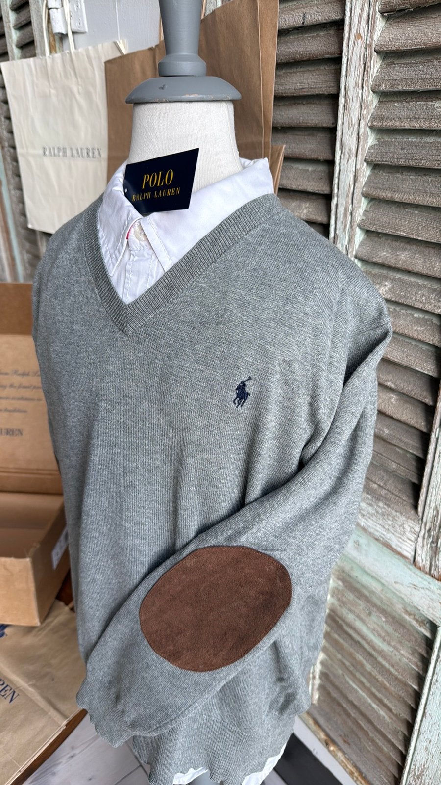 Prachtige knitted v-hals trui RALPH LAUREN size L (14-16), Trui of Vest, Ophalen of Verzenden, Zo goed als nieuw, Polo Ralph Lauren