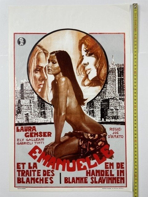 poster Lara Gemser 'Emanuelle' 1978, Ophalen of Verzenden, Zo goed als nieuw, A1 t/m A3, Muziek