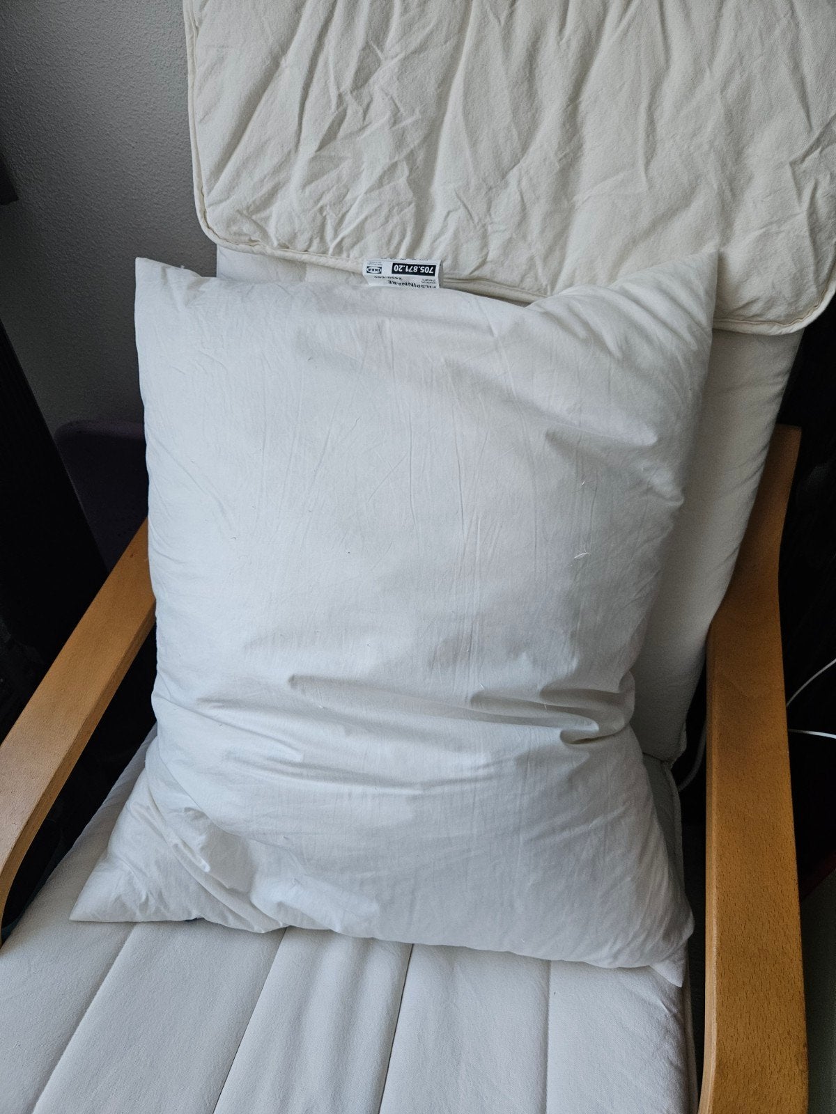 IKEA PILSPINNARE donzen kussen 60x70 cm, Ophalen of Verzenden, Zo goed als nieuw, Wit, Rechthoekig
