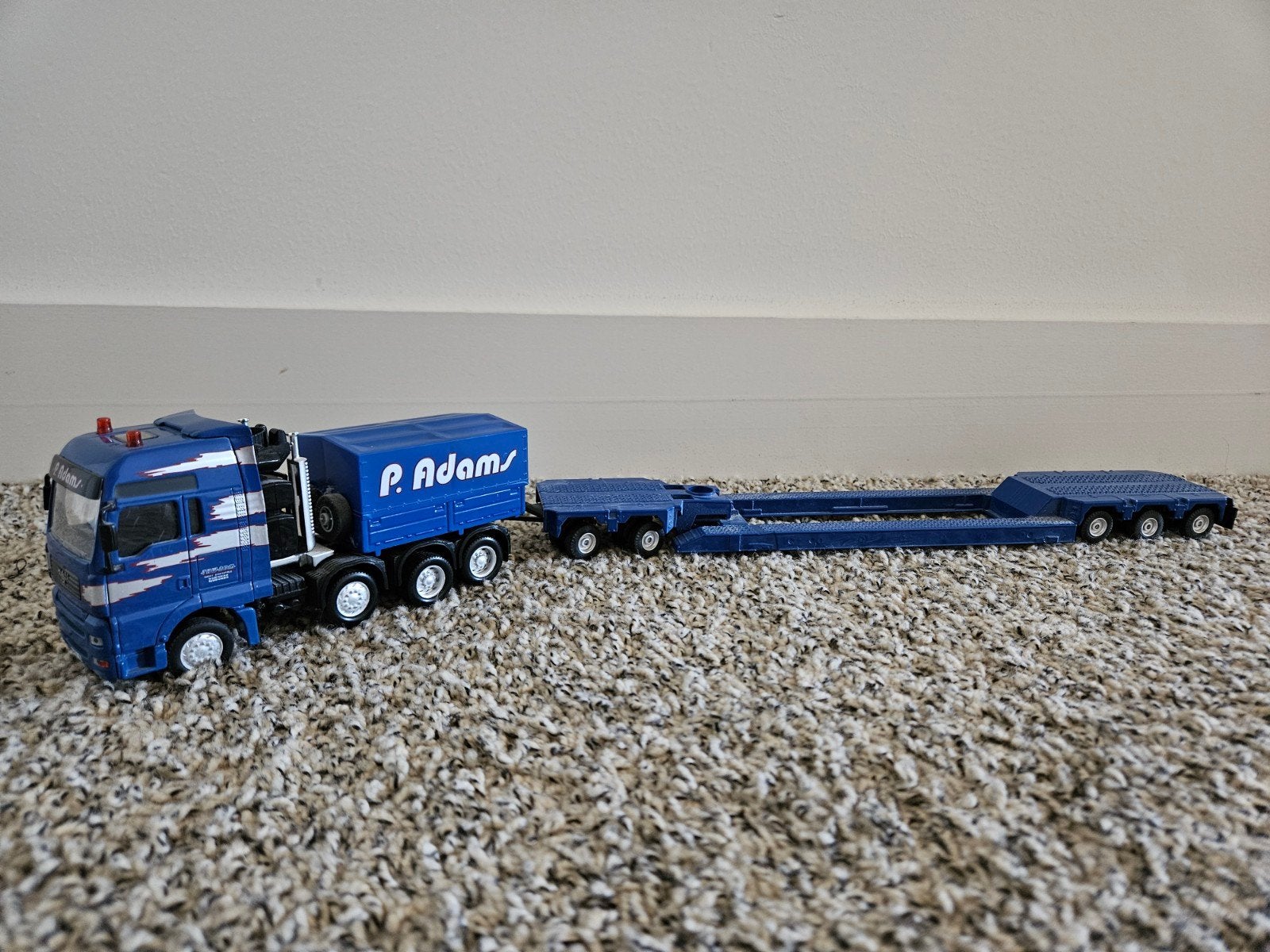 Siku MAN zwaar transport truck + trailer P. Adams 4291, Ophalen, Gebruikt