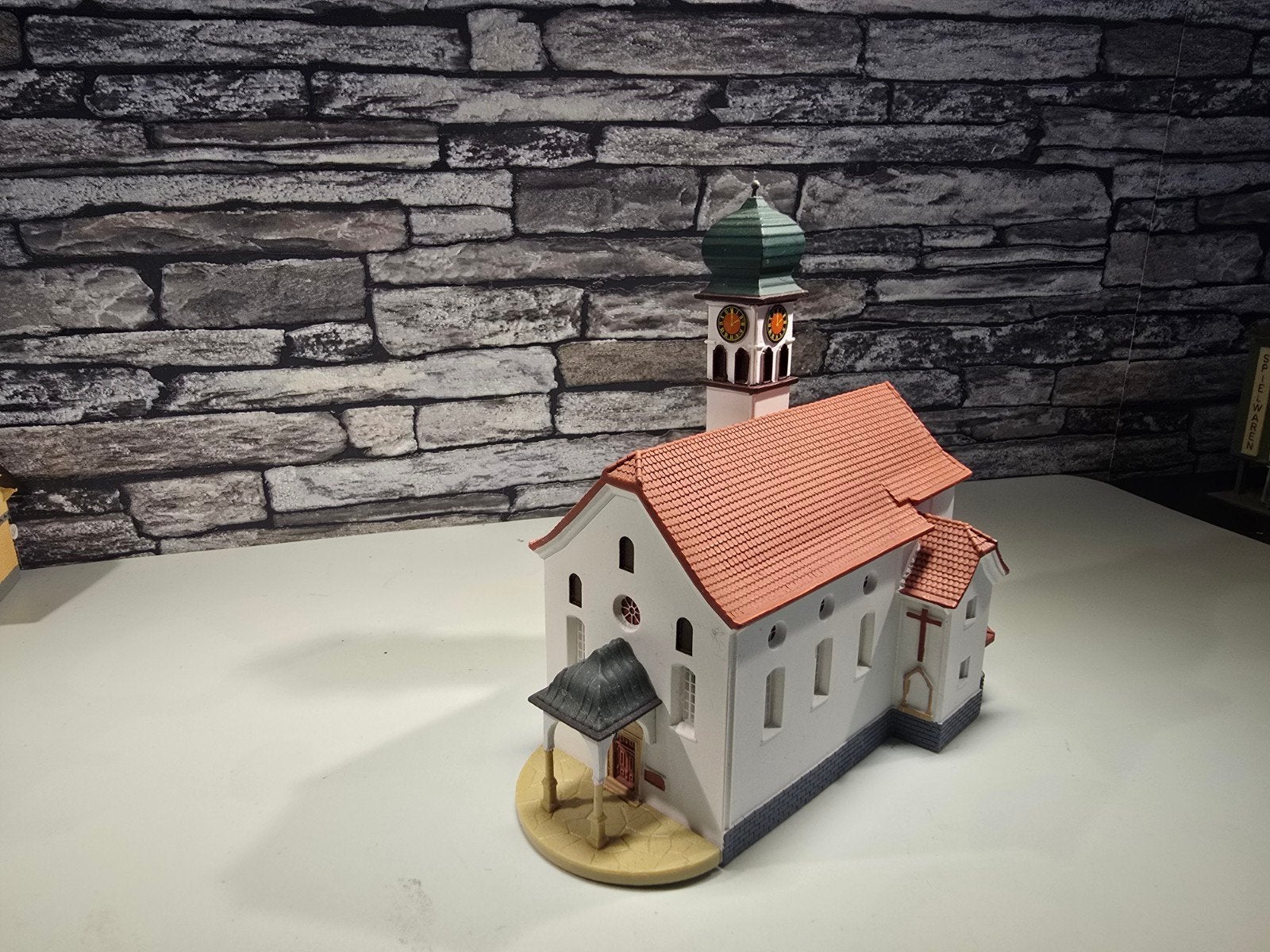 De Agostini kerk kerkgebouw N spoor modeltrein 1:160, Ophalen of Verzenden, Zo goed als nieuw, Brug, Tunnel of Gebouw, Overige merken