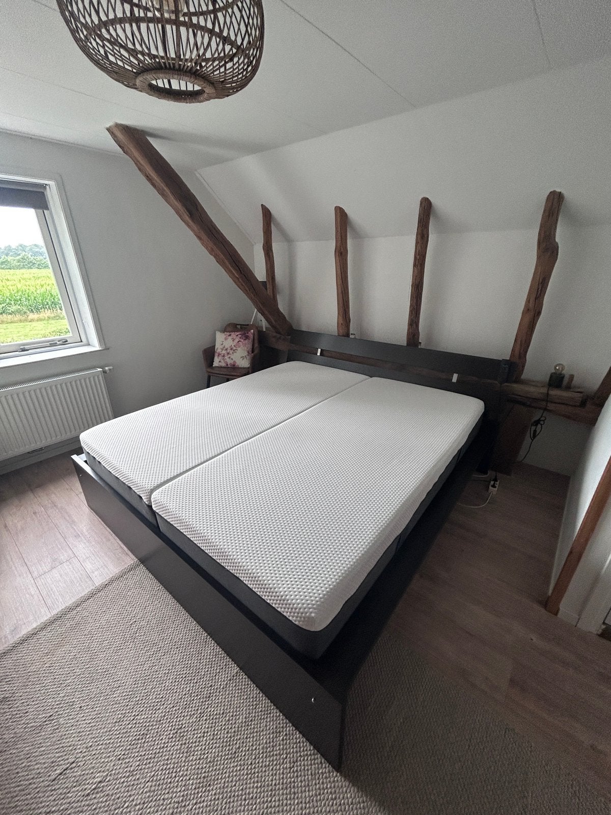 2 persoonsbed met verstelbaar hoofd- en voeteneind, Huis en Inrichting, Ophalen, Zo goed als nieuw, Tweepersoons, 180 cm