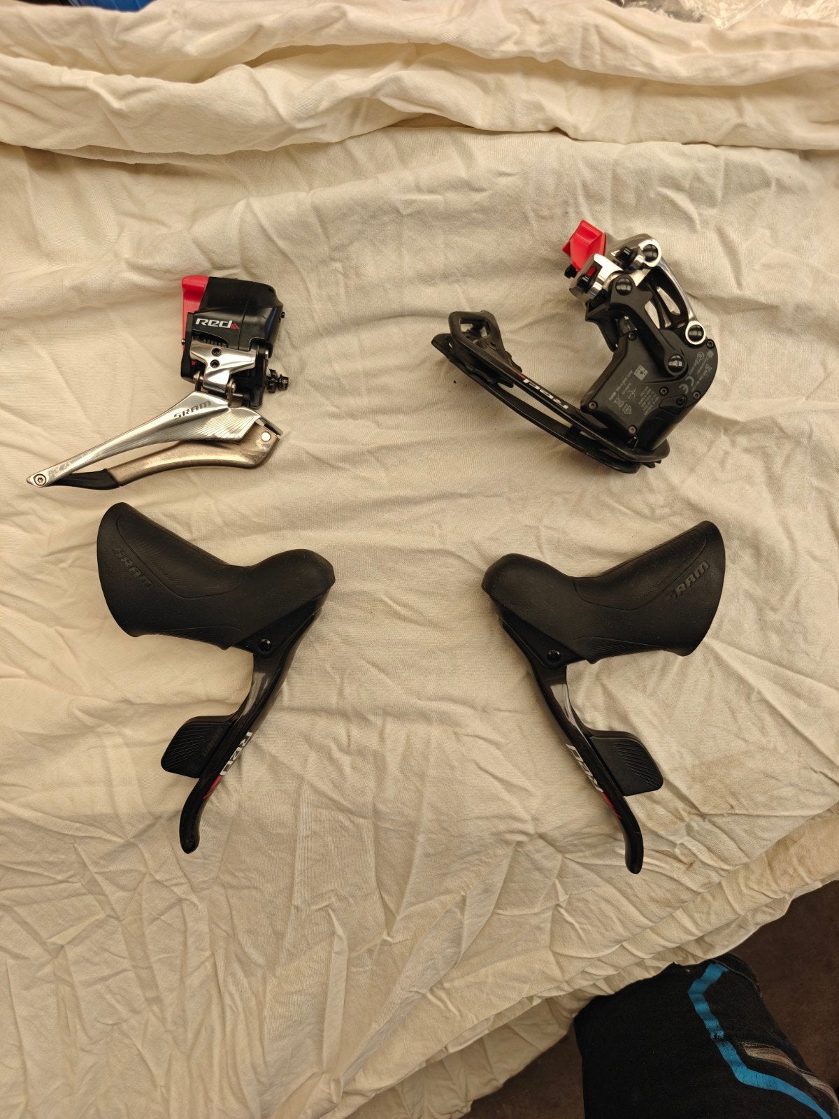 SRAM Red Etap 22 Groepset (velgrem), Fietsen en Brommers, Gebruikt, Ophalen of Verzenden, SRAM, Derailleur of Ketting