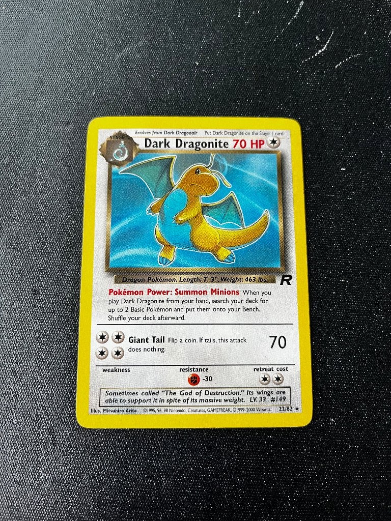 Dark Dragonite 22/82, Team Rocket (Unlimited), Non-Holo Rare, Verzenden, Zo goed als nieuw, Losse kaart