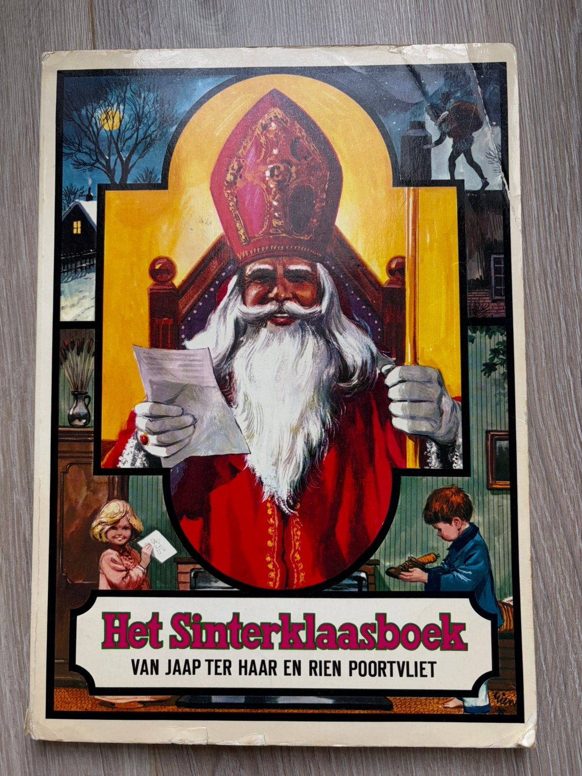 Mooi vintage sinterklaas kerst boek uit 1979, Ophalen of Verzenden, Gebruikt
