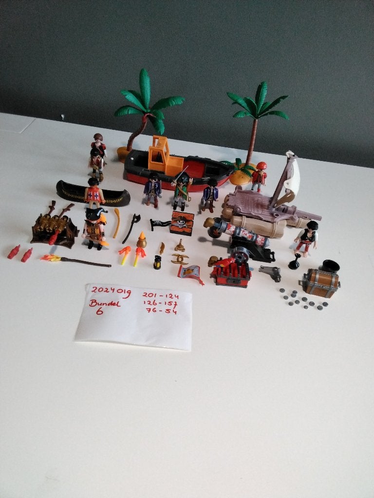 Playmobil bundel 6 2024019, Gebruikt, Losse onderdelen, Overige typen, Ophalen of Verzenden