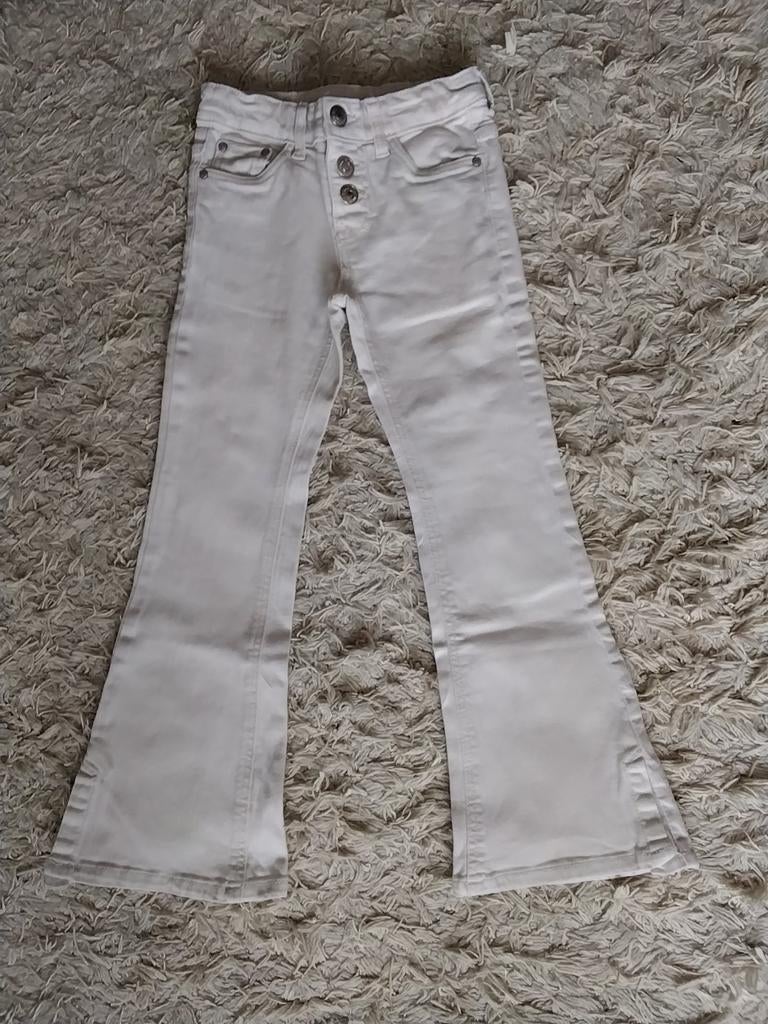 Hema katoenen spijkerbroek mt 116, Kinderen en Baby's, Kinderkleding | Maat 116, Broek, Meisje, Ophalen of Verzenden, Zo goed als nieuw
