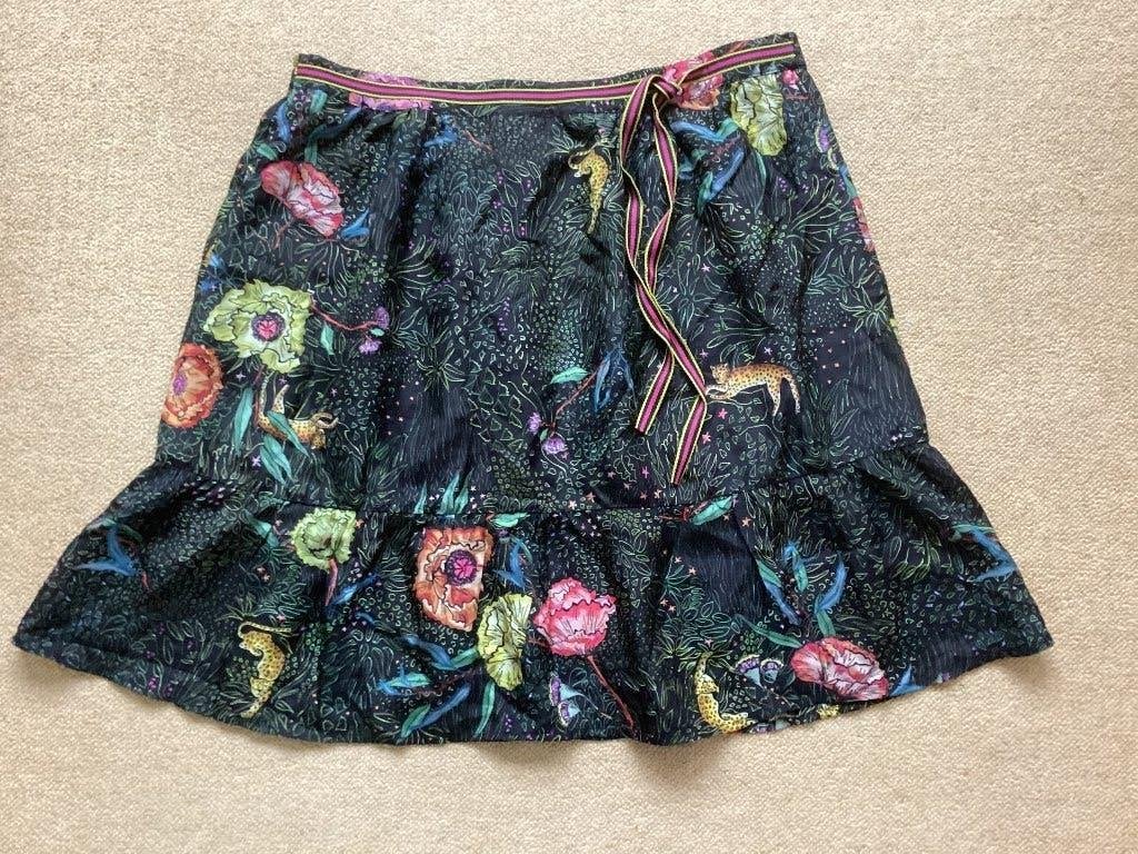 Lief en vrolijk, gevoerd, zijden rokje van 10 Feet, mt M/ L, Kleding | Dames, Rokken, Maat 38/40 (M), Meerkleurig, Ophalen of Verzenden