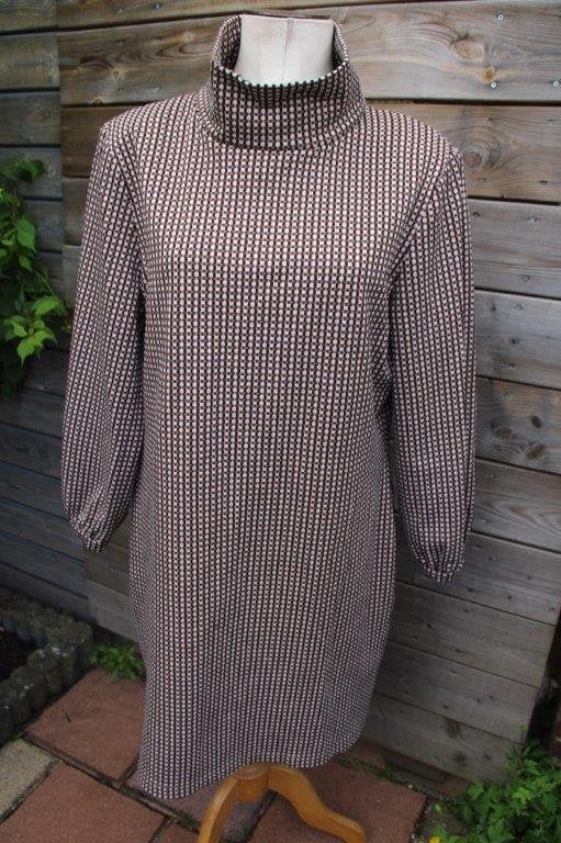 Jurk bruin/ beige Caroline Biss mt 46 Vaste prijs, Bruin, Maat 46/48 (XL) of groter, Ophalen of Verzenden, Zo goed als nieuw
