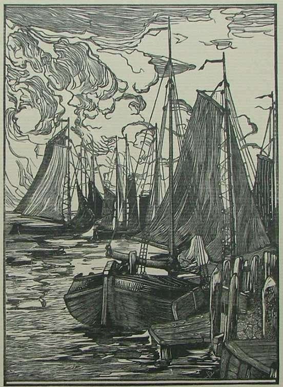 Mooie kunst v/h Grafiekkabinet Jacobus Gerardus Veldheer, Antiek en Kunst, Verzenden