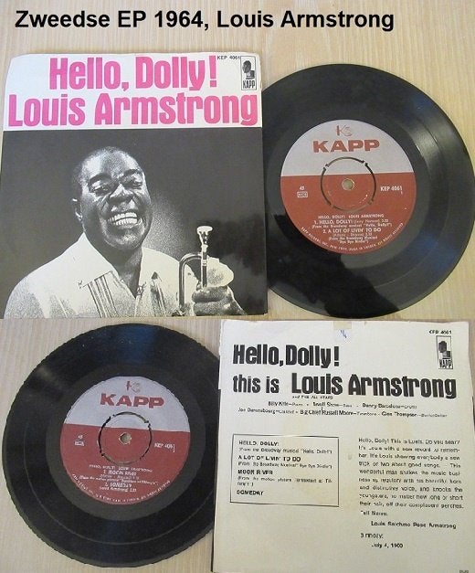 JAZZ Louis Armstrong, Erroll Carner, Artie Shaw, Cole Porter, 7 inch, Ophalen of Verzenden, Zo goed als nieuw, EP