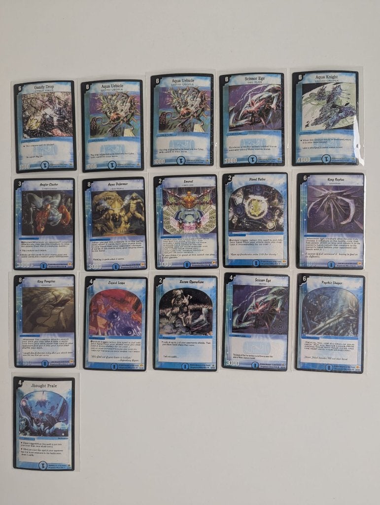 Duel Masters English Water Civilization Lot x/55 Card Set, Een of twee spelers, Ophalen of Verzenden