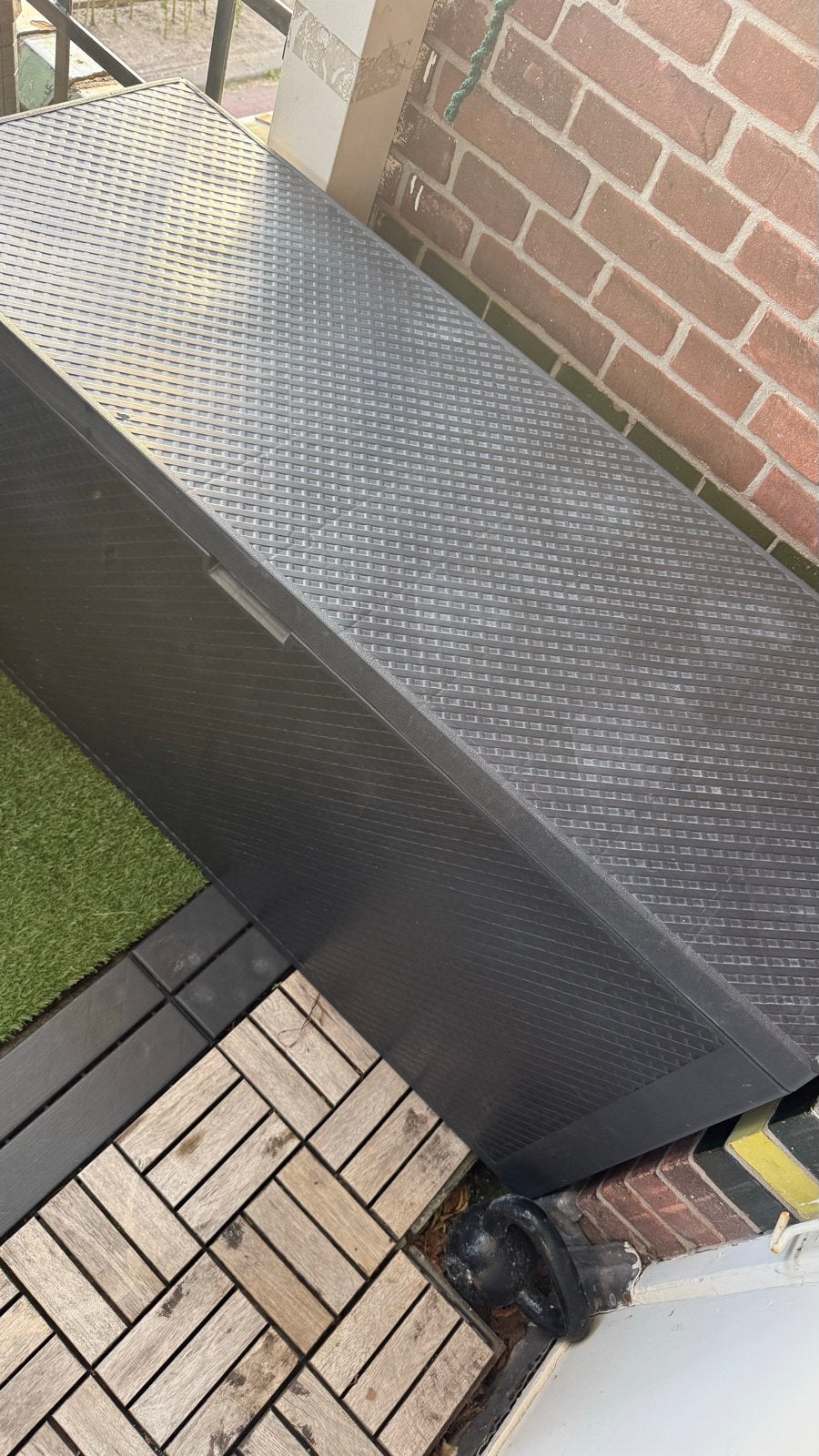 Ruime kunststof opbergbox voor buiten, Huis en Inrichting, Woonaccessoires | Kisten, Ophalen, Kunststof, Gebruikt, 100 tot 150 cm