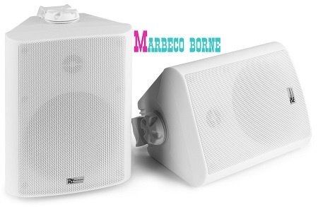 100Volt Speaker set wit, 8 OHM, 5,25" 120W IPX5, BC50V, Overige merken, Stofbestendig, Overige typen, 60 tot 120 watt